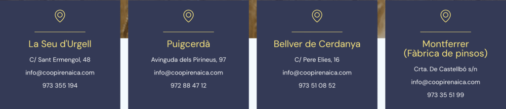 Contacte Cooperativa Pirenaica